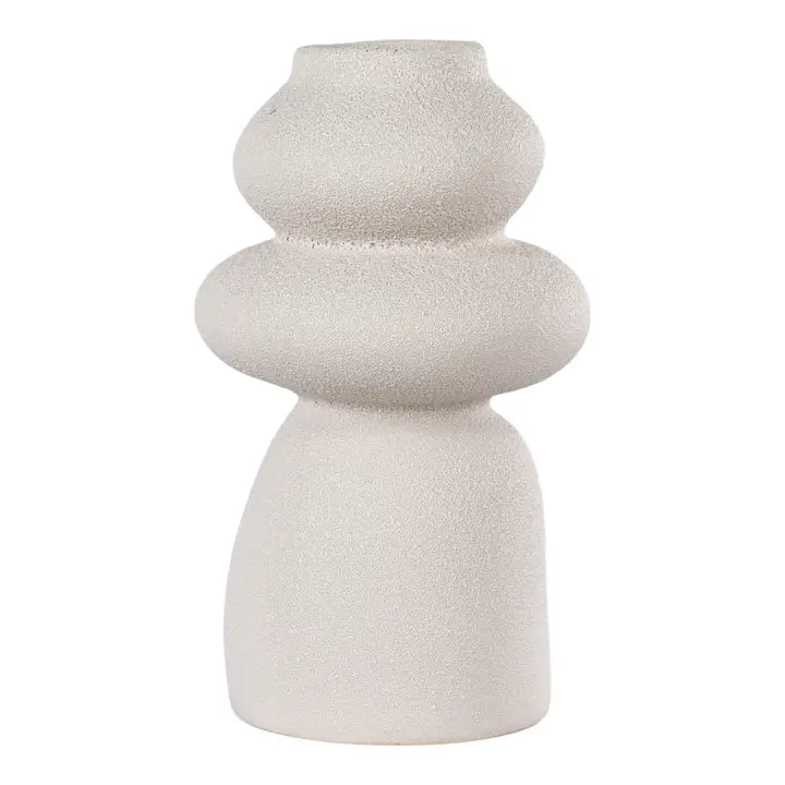Vaas beige, rond, Ø14,5x26,5 cm
