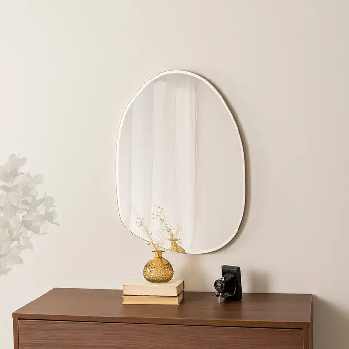 Dali Oval Mirror Golden Frame. 70*50 Cm
