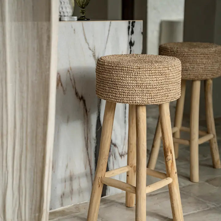 De Raffia barkruk