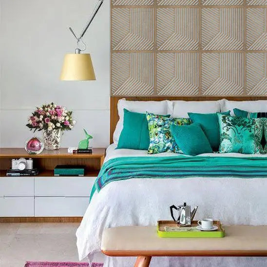 Holle houten panelen - Geometrische wanddecoratie - Decoratief paneel