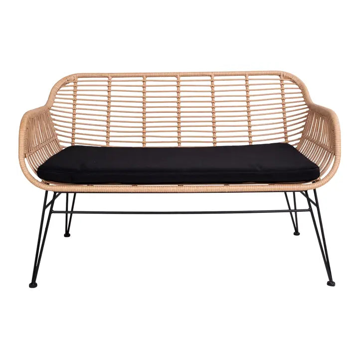 Trieste Sofa - Bank in natuurlijk polyrotan met kussen