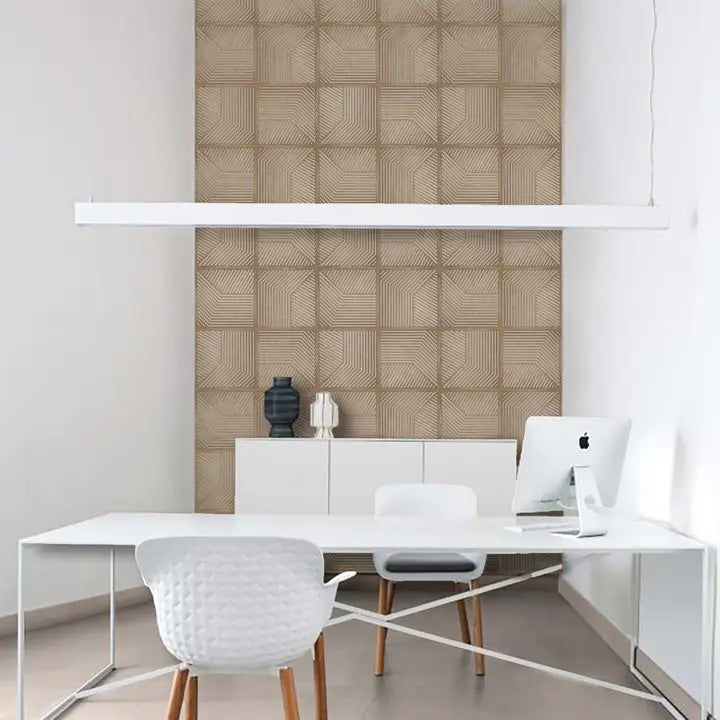 Holle houten panelen - Geometrische wanddecoratie - Decoratief paneel