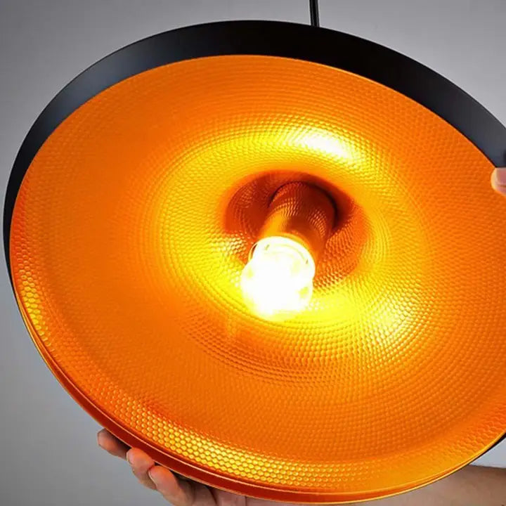 Vintage Golden Elegant Wide Ceiling Pendant Aluminum