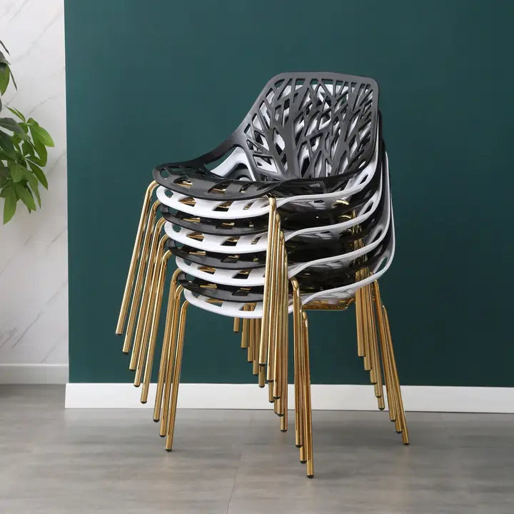 Modern Birch Sapling Style Dining Chairs Set of 4