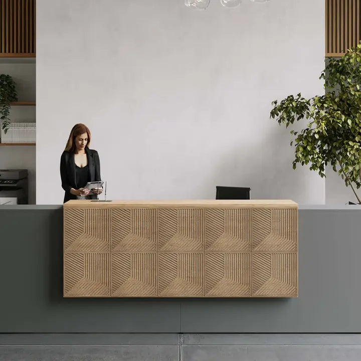 Holle houten panelen - Geometrische wanddecoratie - Decoratief paneel