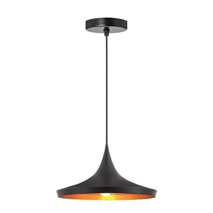 Vintage Golden Elegant Wide Ceiling Pendant Aluminum