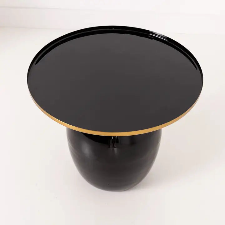 Side Table 50*50*42 cm. Gold Metal Base