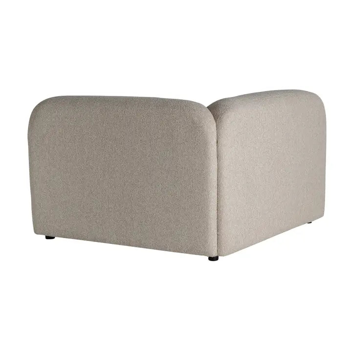 115x115x75cm cream-colored polyester modular sofa