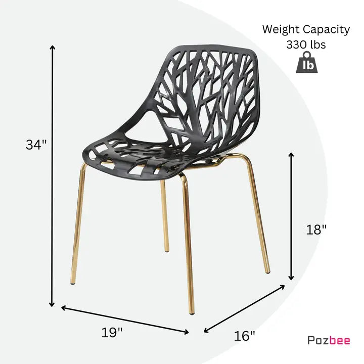 Modern Birch Sapling Style Dining Chairs Set of 4