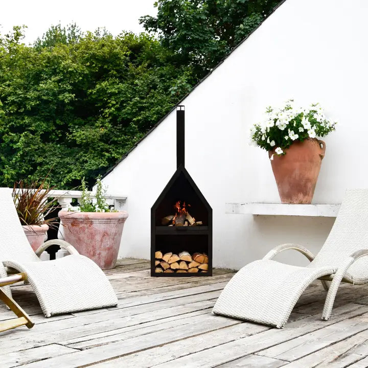 Henley metalen buitenhaard met grillijzer