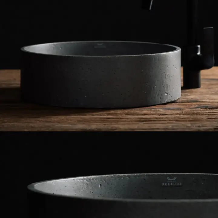 DEELURE - „Ronde” betonnen wasbak in vele kleuren