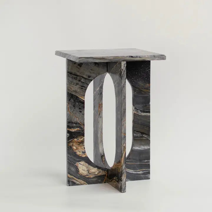 'bond' Side Table - Picasso Marble