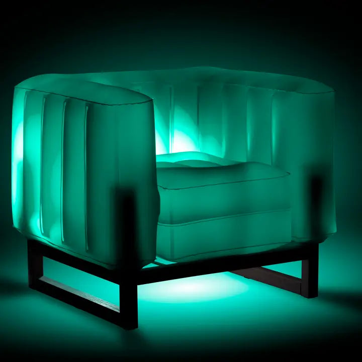Bright Green Aluminum and Tpu Design Armchair