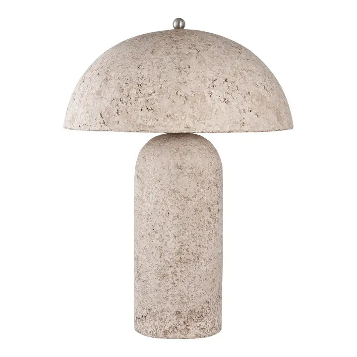 Astley - Table Lamp, Papier-Mâché, Stone Grey 150cm Cord