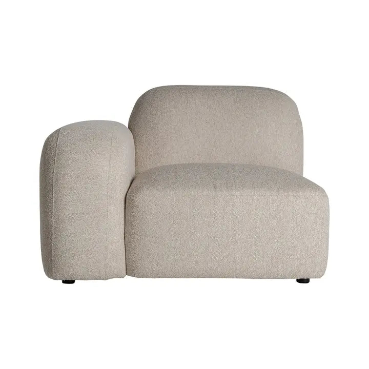 105x105x76cm cream-colored polyester modular sofa