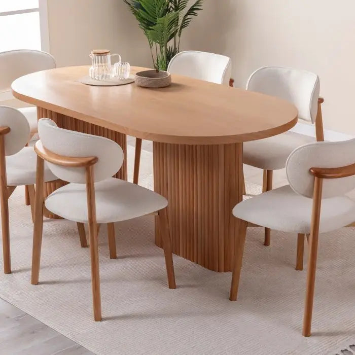HERMES - EETTAFEL VAN GELAMINEERD BEUKENHOUT 180 X 90 CM