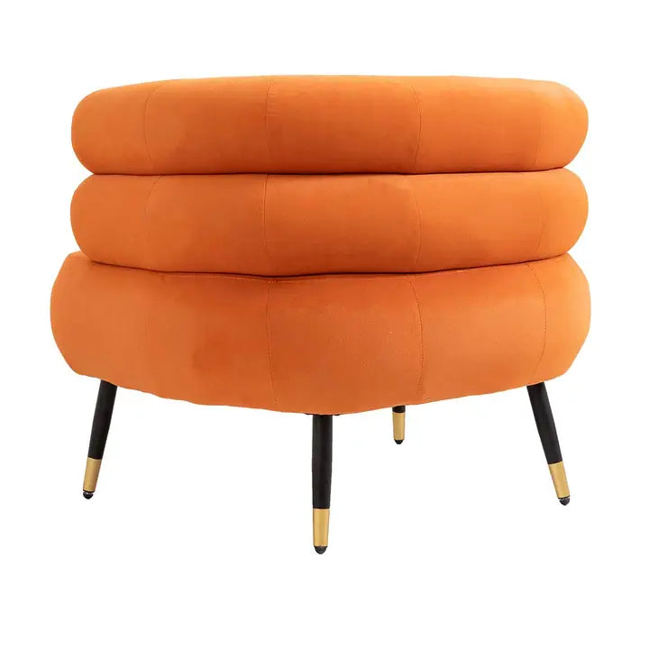 Fauteuil van rood fluweel met metalen poten 86x74x50 cm