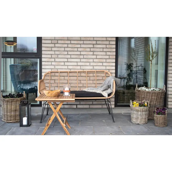 Trieste Sofa - Bank in natuurlijk polyrotan met kussen