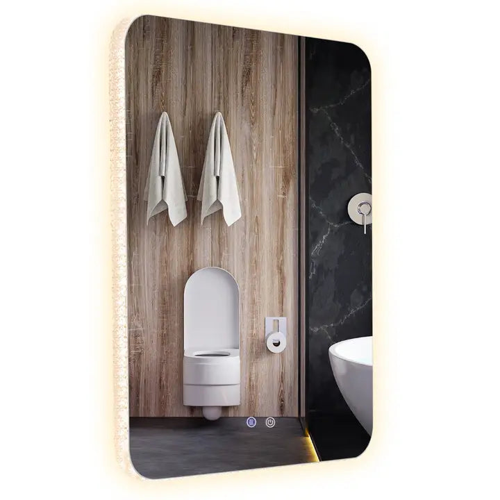 Mia Shatterproof Wall Mirror with Dimmable 3 Color Temperatures