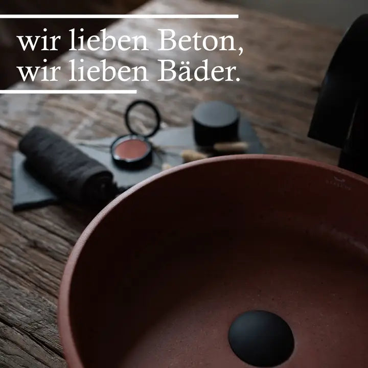DEELURE - „Ronde” betonnen wasbak in vele kleuren