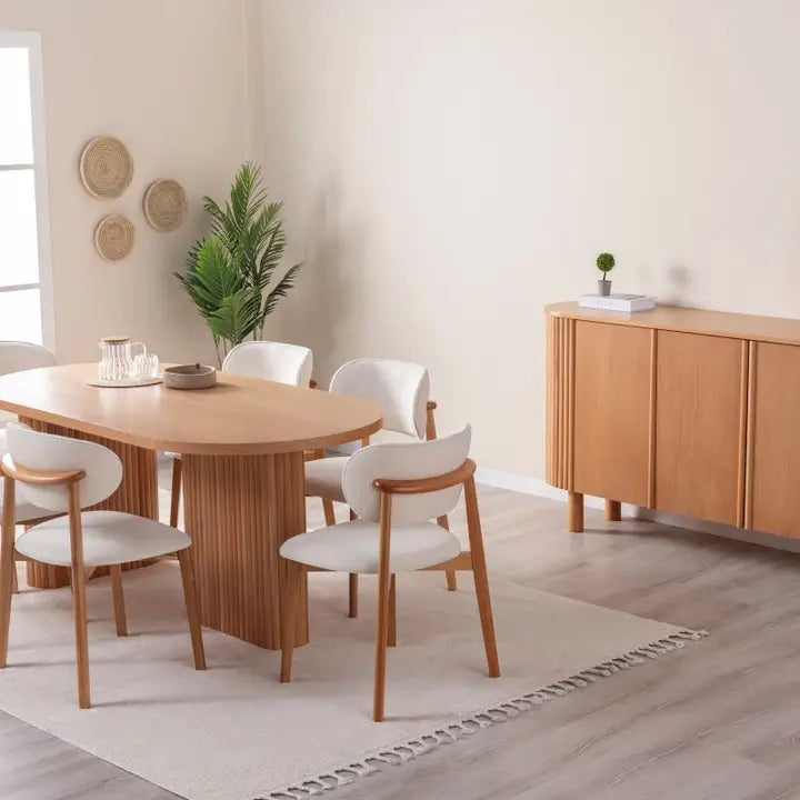 HERMES - EETTAFEL VAN GELAMINEERD BEUKENHOUT 180 X 90 CM