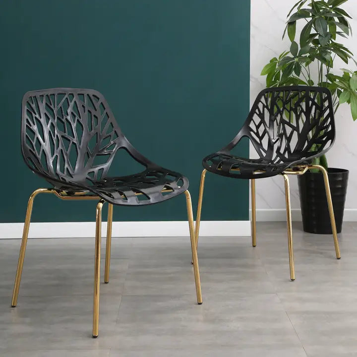 Modern Birch Sapling Style Dining Chairs Set of 4
