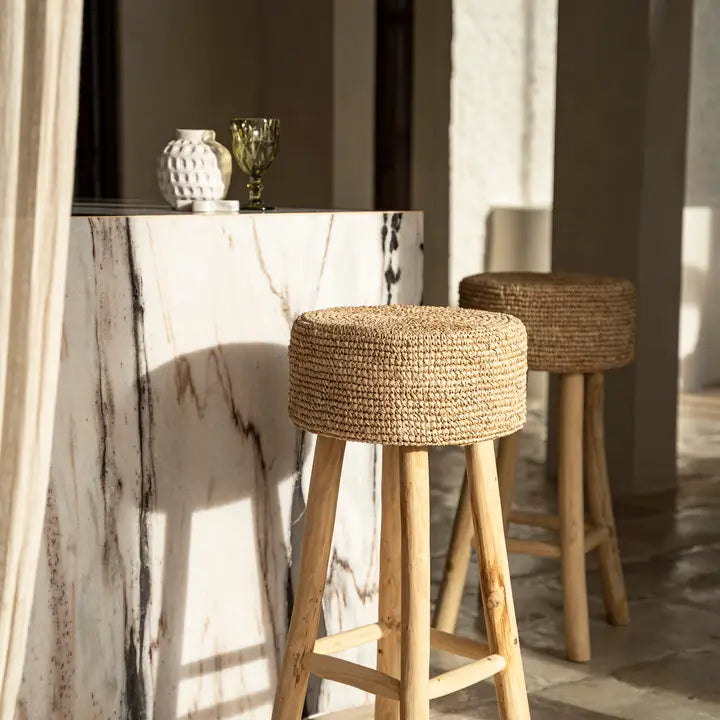 De Raffia barkruk