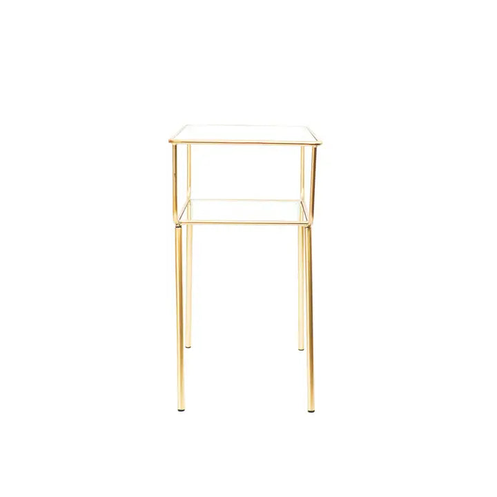 Housevitamin Bijzettafel Gouden Metaal/Glas - 49,5x35x60,5 cm