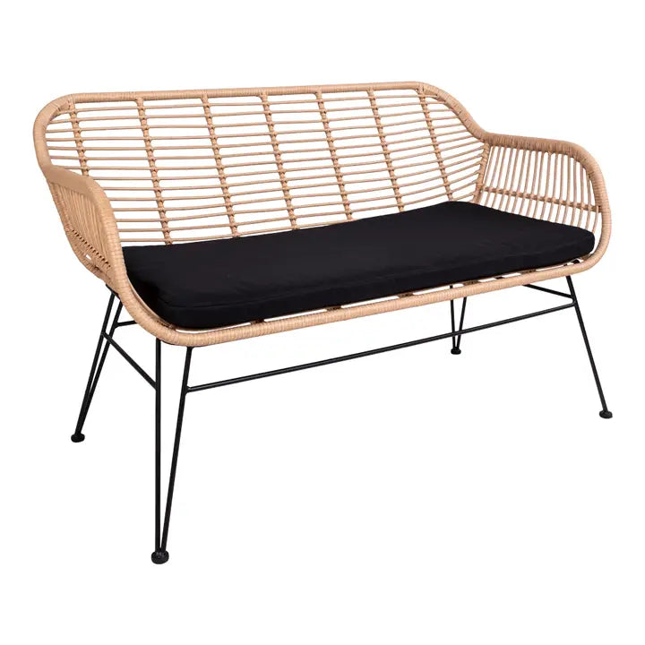 Trieste Sofa - Bank in natuurlijk polyrotan met kussen