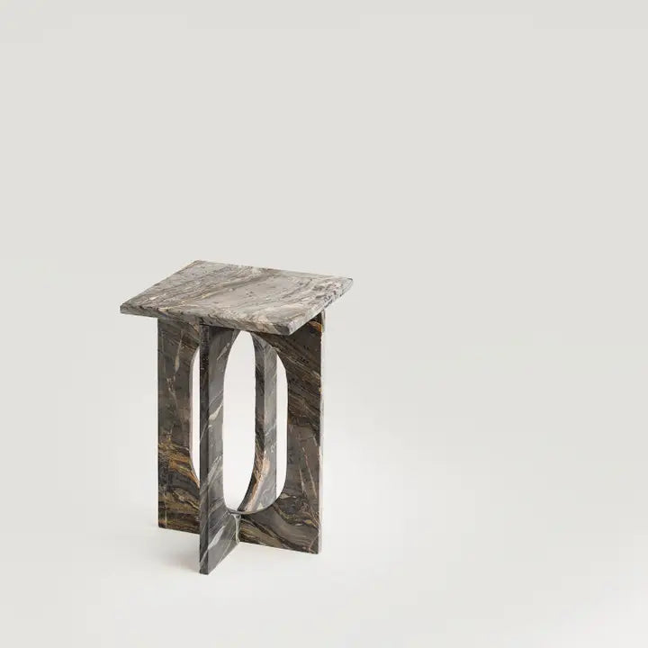 'bond' Side Table - Picasso Marble