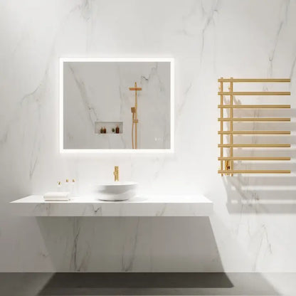 Koss Rectangle Lighted Mirror with Selectable Led & Defogger