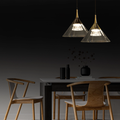Handgemaakte LED-hanglamp in acrylglas